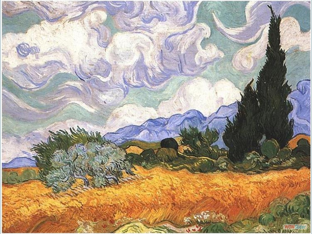 Campo-de-trigo-con-cipreses-Van Gogh