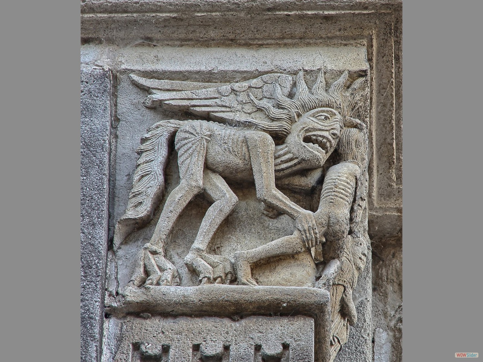 El diablo en la iglesia francesa de San Lázaro de Autun, en Saône-et-Loire.