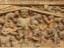 Representaciíon del Infierno, con el diablo en el centro, en la iglesia de Santa Fe de Conques (Aveyron, Francia).