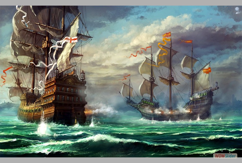 batalla entre Galeones