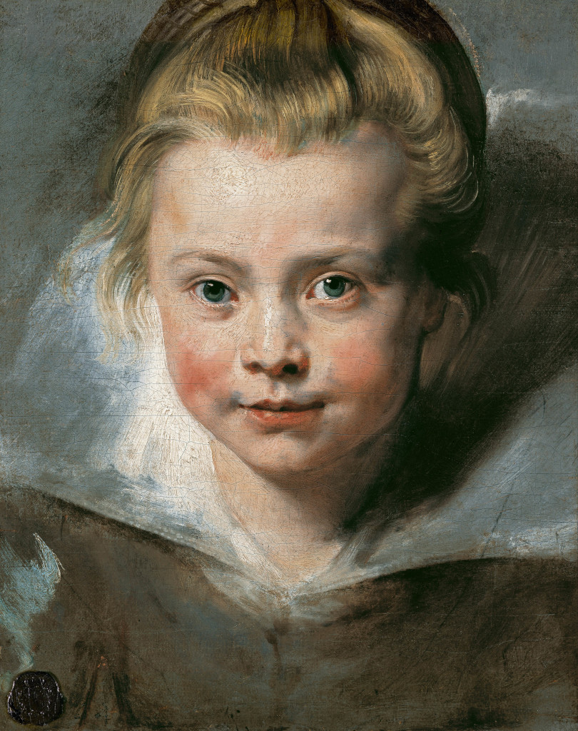 Rubens Peter Paul
Porträt der Clara Serena Rubens, der Tochter des Künstlers (1611–1623)
um 1616
Öl auf Leinwand, vor 1656 auf Holz aufgeleimt
GE105

Portrait of Clara Serena Rubens, the Daughter of the Artist (1611–1623)
Ritratto di Clara Serena Rubens (1611–1623)
Portrait de Clara Séréna Rubens (1611–1623)